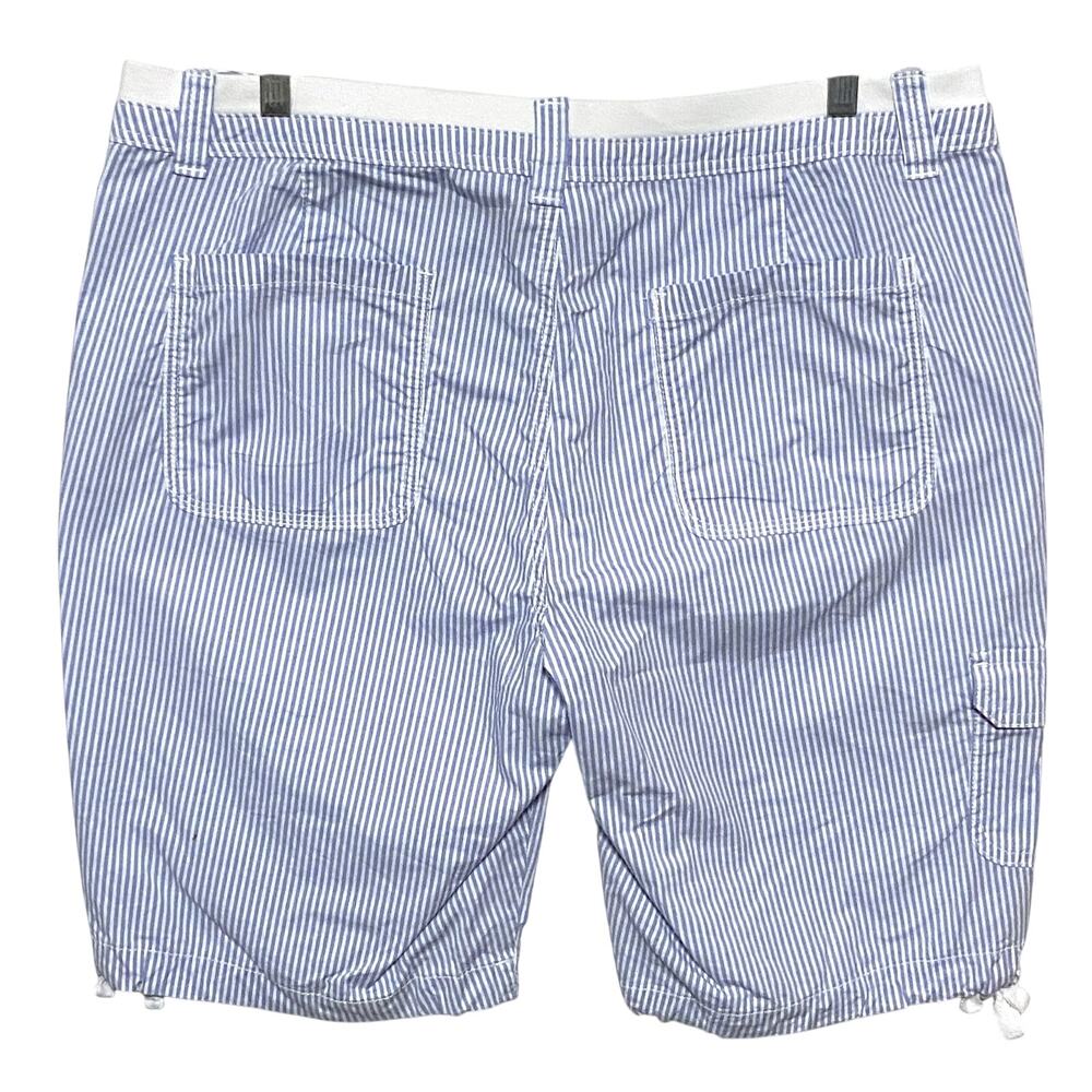St Johns Bay Bermuda Cargo Shorts Womens 16 Cinched Tie Leg Nautical Coastal - Picture 2 of 7